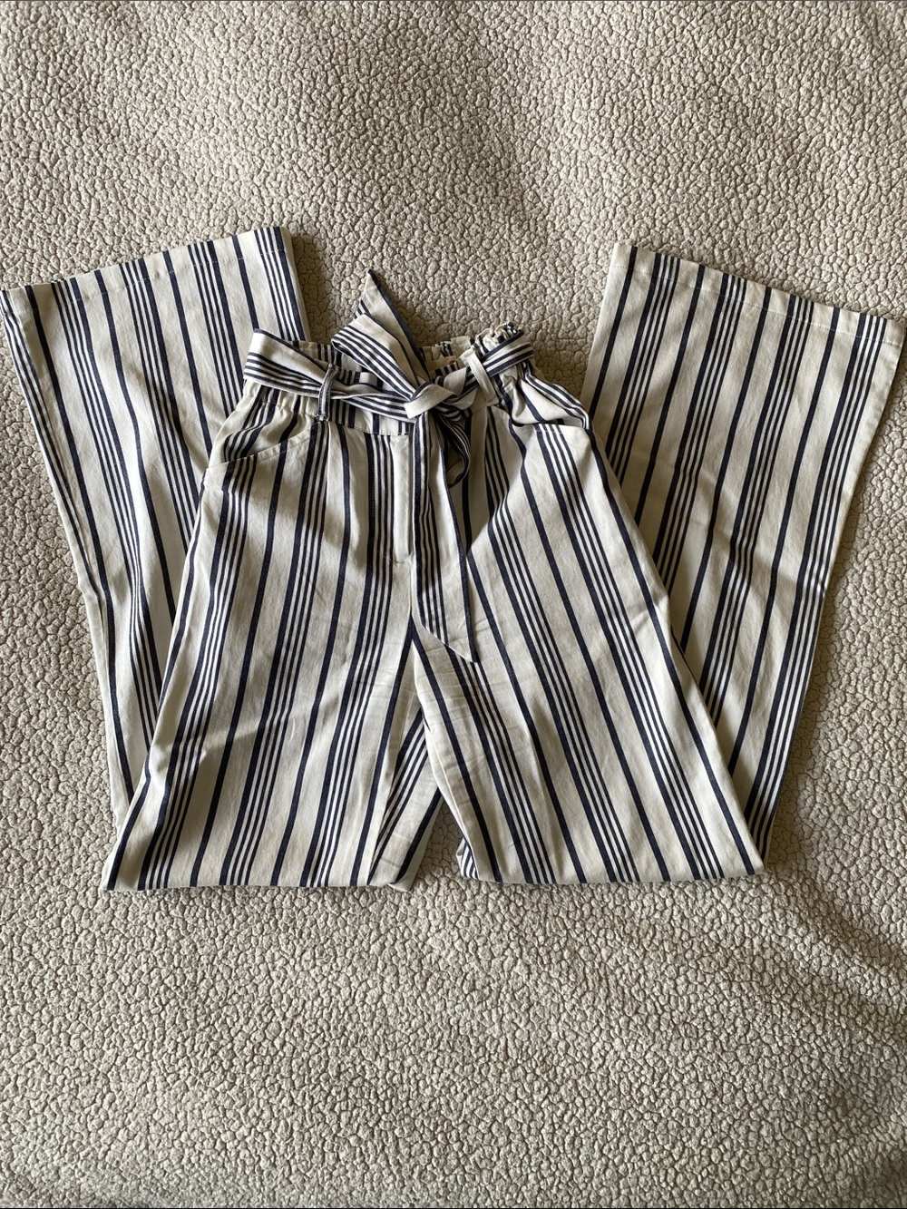 Striped wide legs